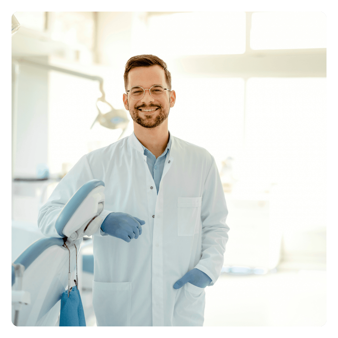 Dentist looking at the camera Dentist looking at the camera