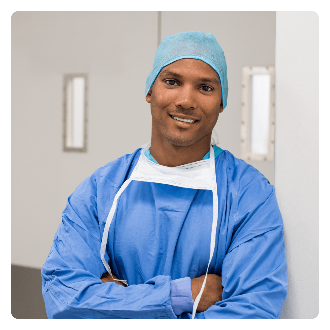 Surgeon smiling at the camera