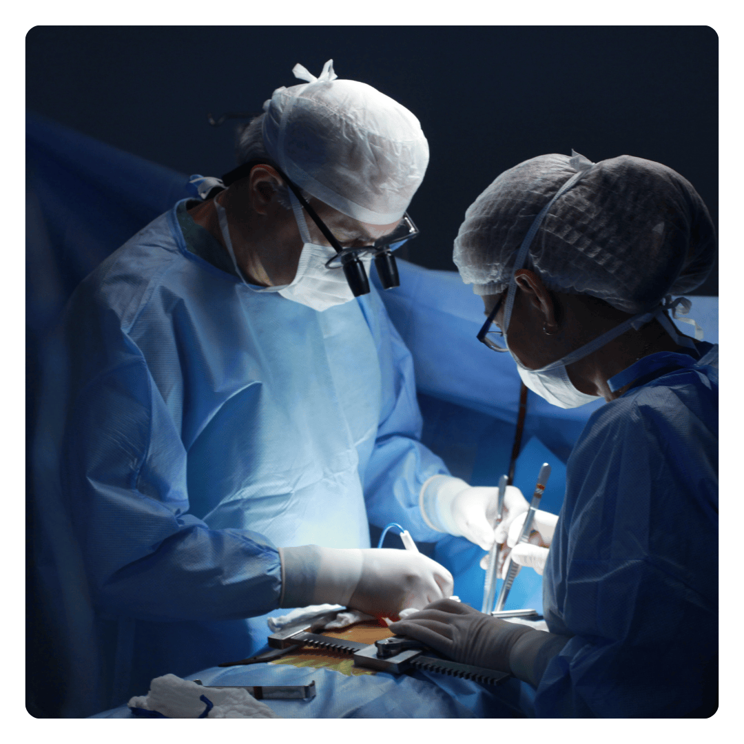 Surgeon in operating theatre Surgeon in operating theatre